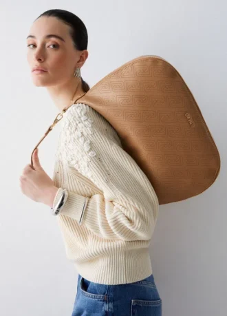 Borsa Hobo grande con intagli al laser