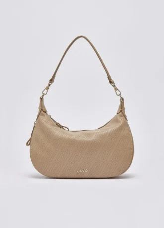 Borsa Hobo media con logo monogramma Borsa Hobo media con logo monogramma