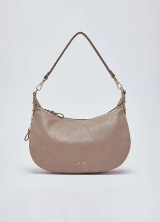 Borsa Hobo media con logo monogramma