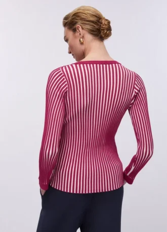 Maglione a coste bicolore Maglione a coste bicolore
