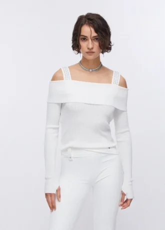 Maglione con maniche con fori per i pollici Maglione con maniche con fori per i pollici