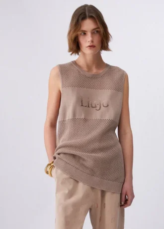Top in maglia traforata Top in maglia traforata